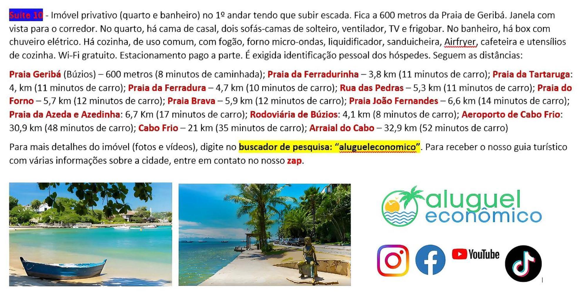 Buzios - Geriba - Suites - Aluguel Economico Exteriör bild