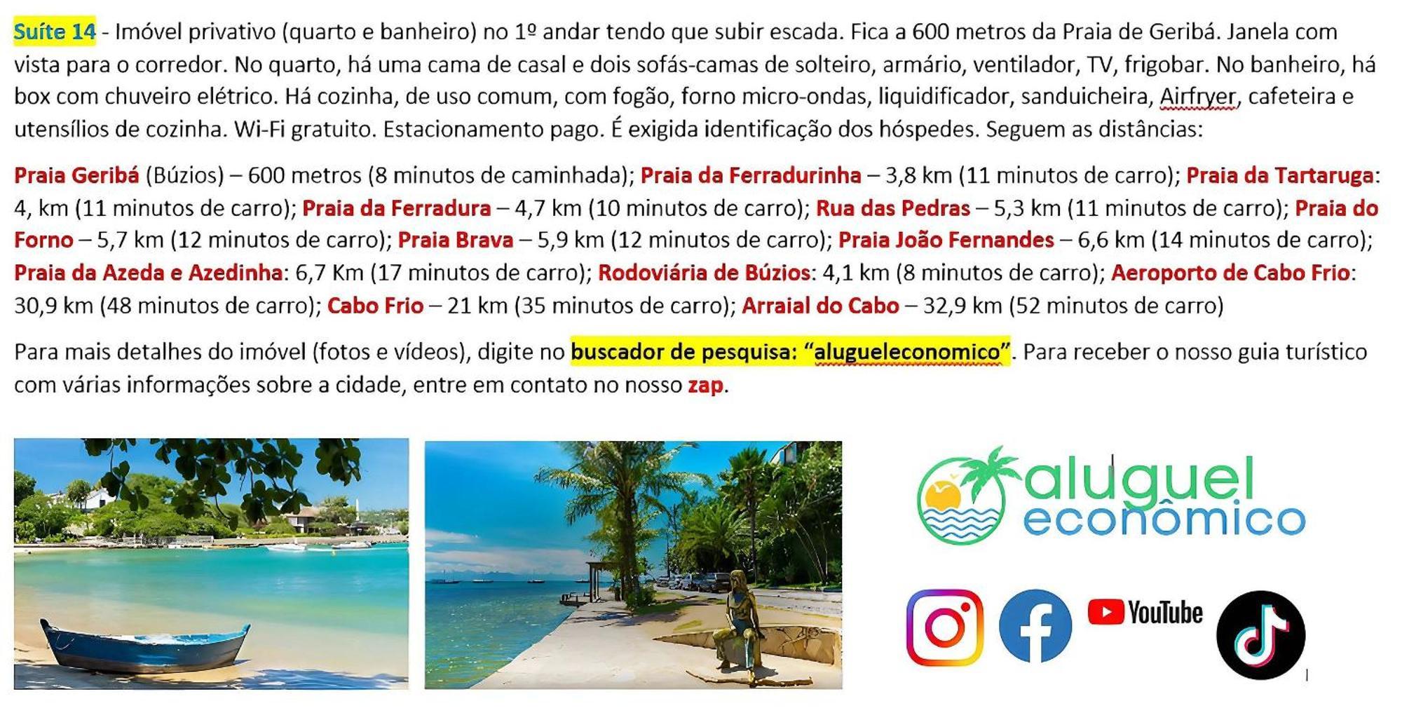 Buzios - Geriba - Suites - Aluguel Economico Exteriör bild
