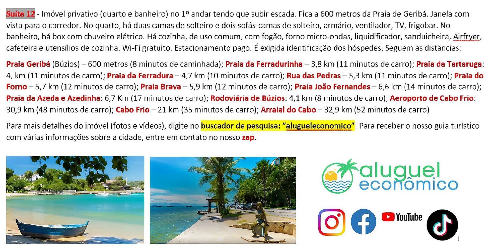 Buzios - Geriba - Suites - Aluguel Economico Exteriör bild