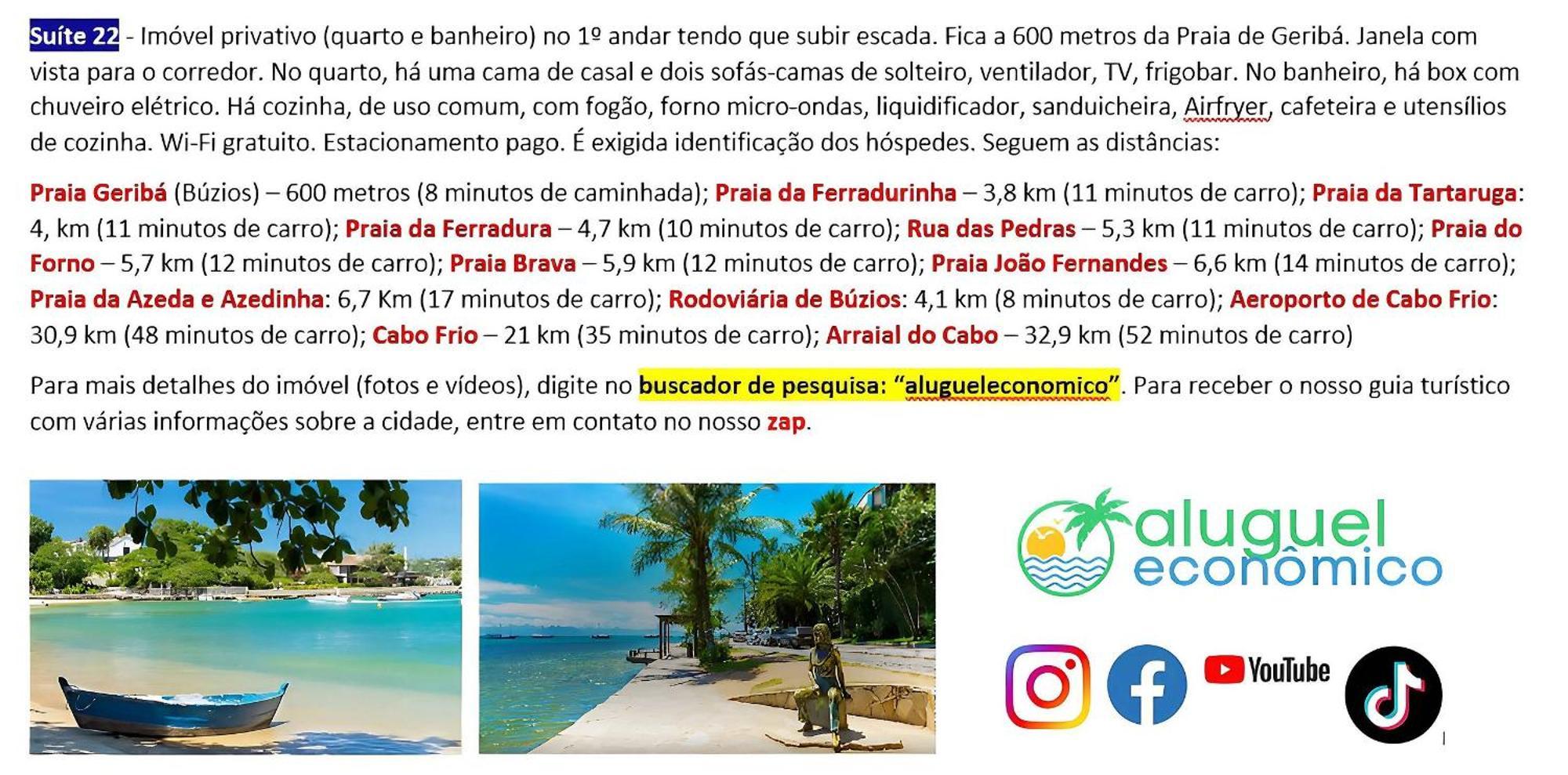 Buzios - Geriba - Suites - Aluguel Economico Exteriör bild