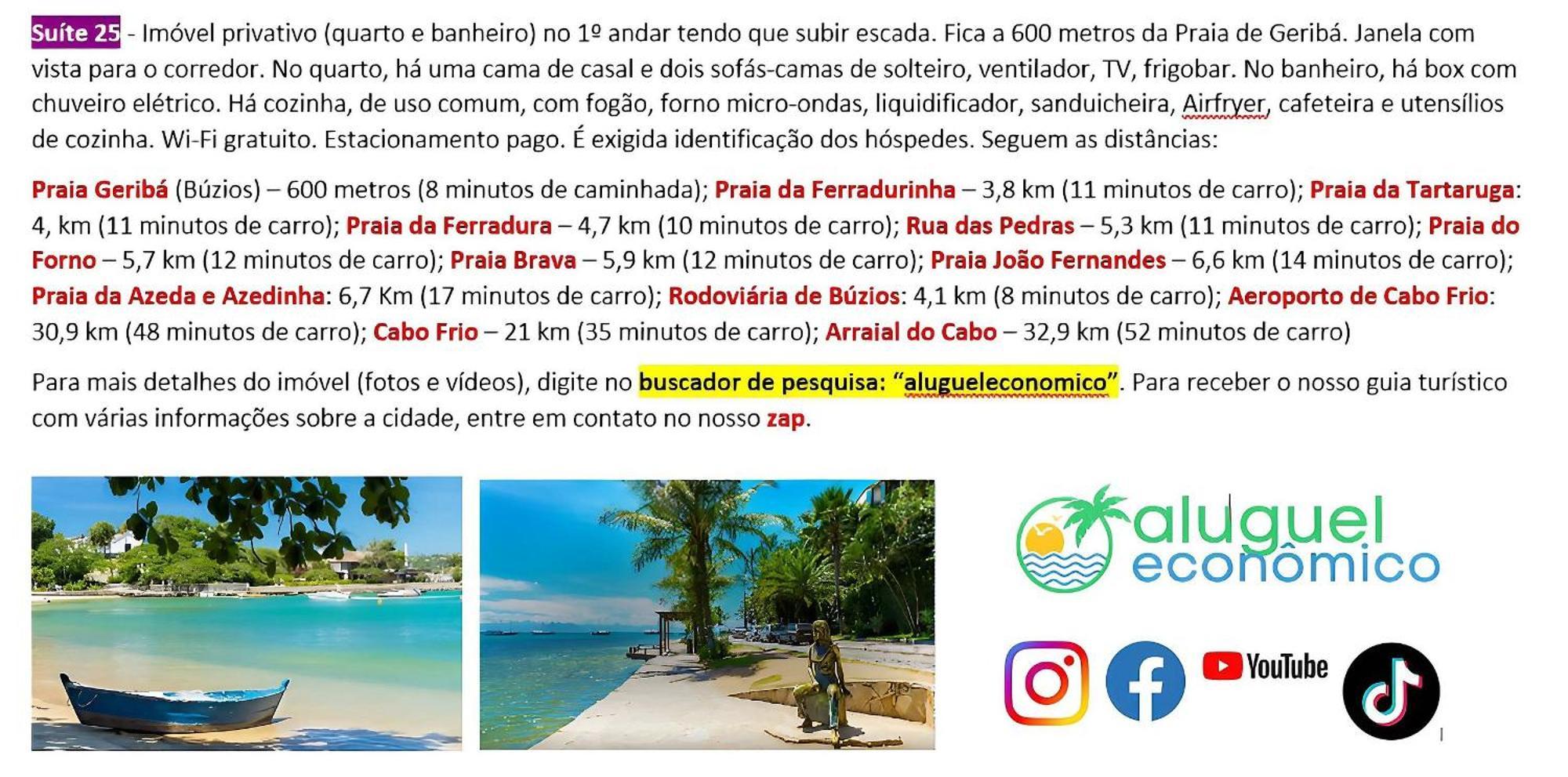Buzios - Geriba - Suites - Aluguel Economico Exteriör bild