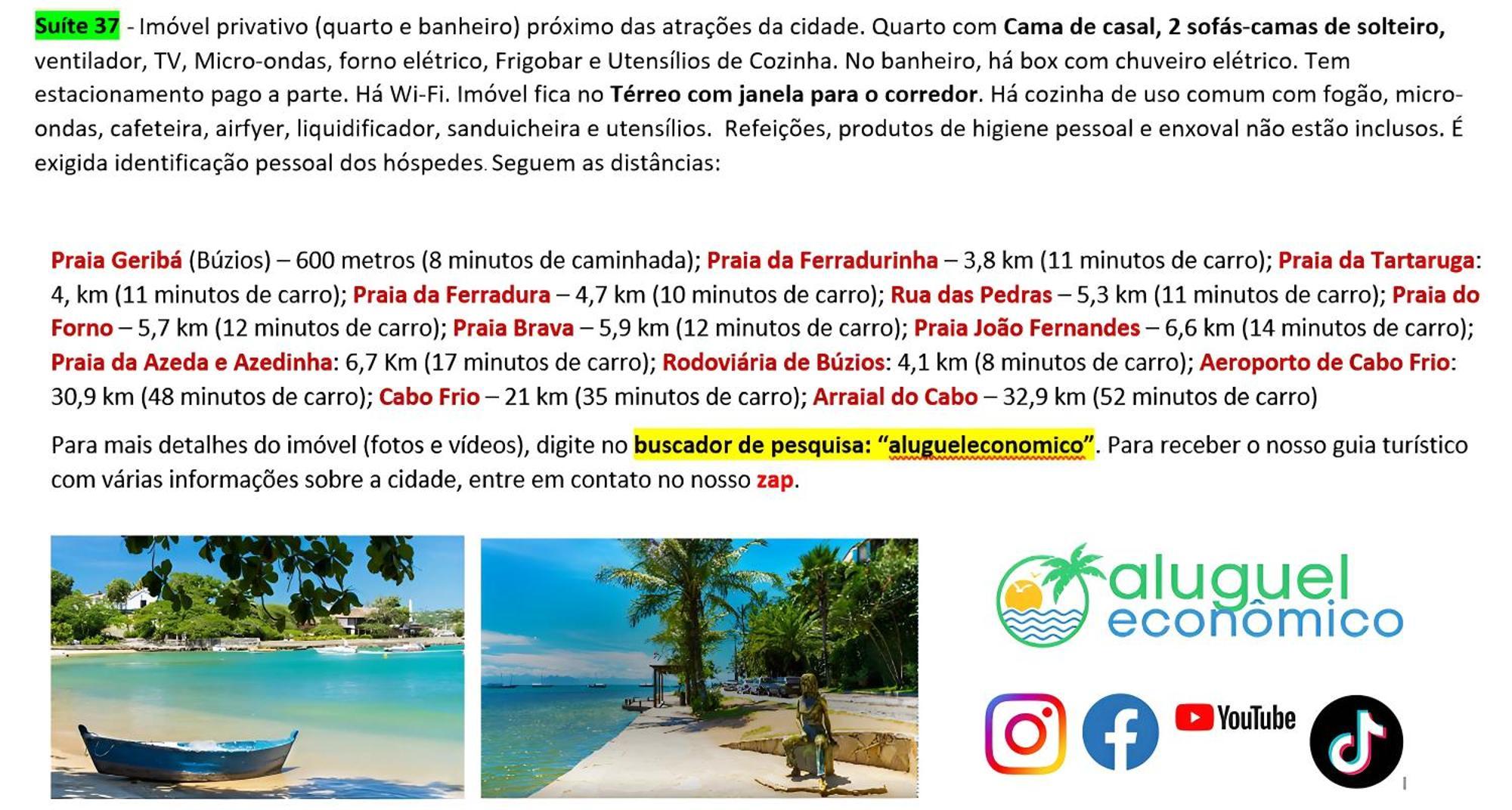 Buzios - Geriba - Suites - Aluguel Economico Exteriör bild